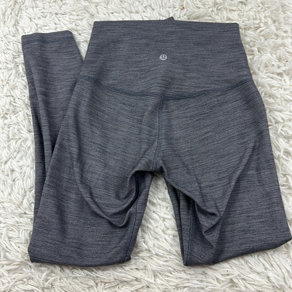 Lululemon Align Pant II 25" Mini Heathered Herringbone Heathered Black White - Picture 3 of 4